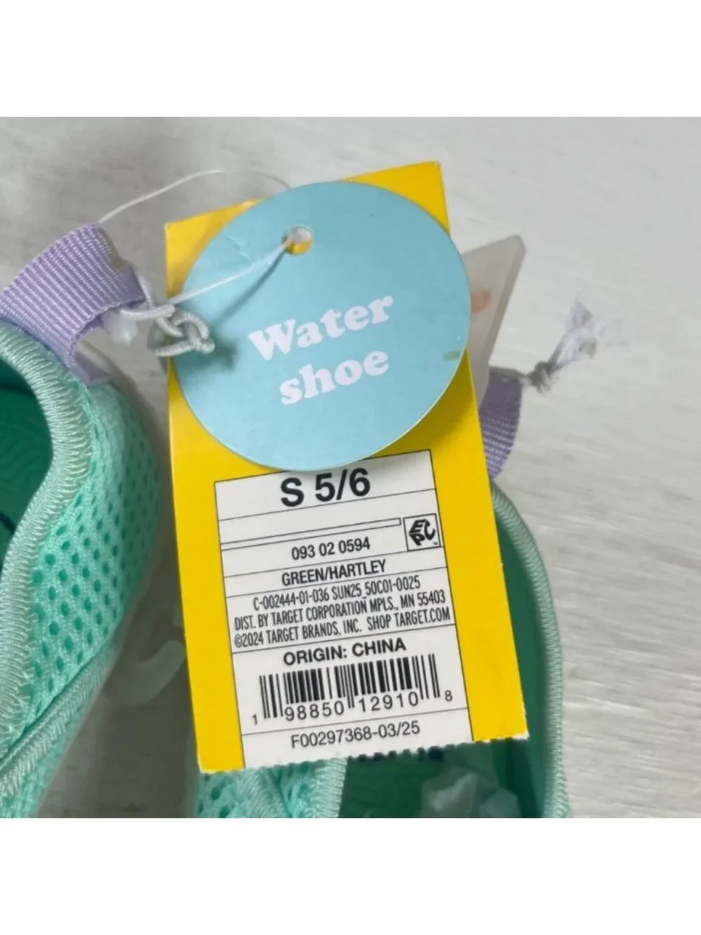 Sun Squad Water Shoes Mesh Aqua Toddler Size Small 5/6 New Lightweight Summer